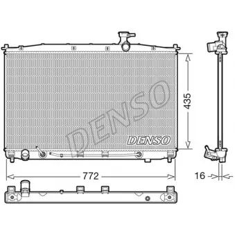 Radiateur, refroidissement du moteur DENSO DRM41024