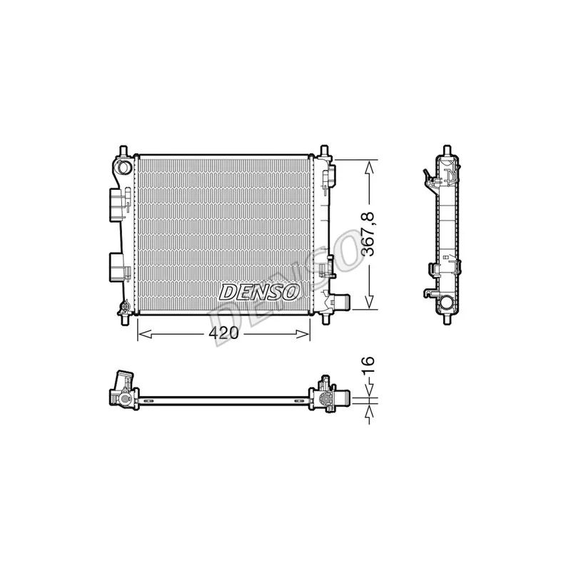 Radiateur, refroidissement du moteur DENSO DRM41025
