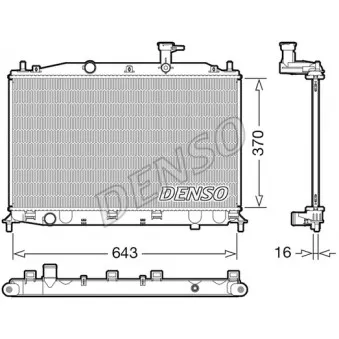 Radiateur, refroidissement du moteur DENSO DRM41026