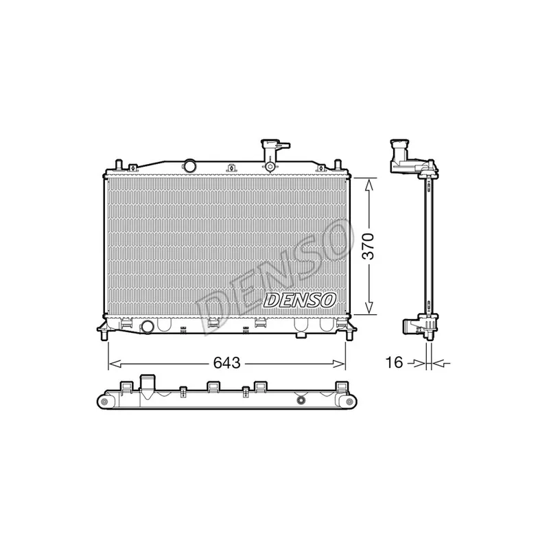 Radiateur, refroidissement du moteur DENSO DRM41026