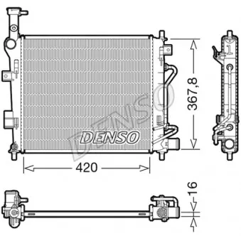 Radiateur, refroidissement du moteur DENSO DRM43007