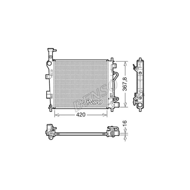 Radiateur, refroidissement du moteur DENSO DRM43007