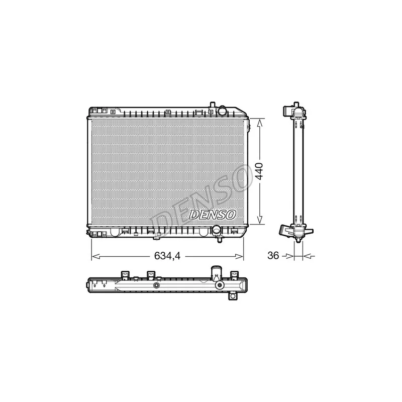 Radiateur, refroidissement du moteur DENSO DRM43008