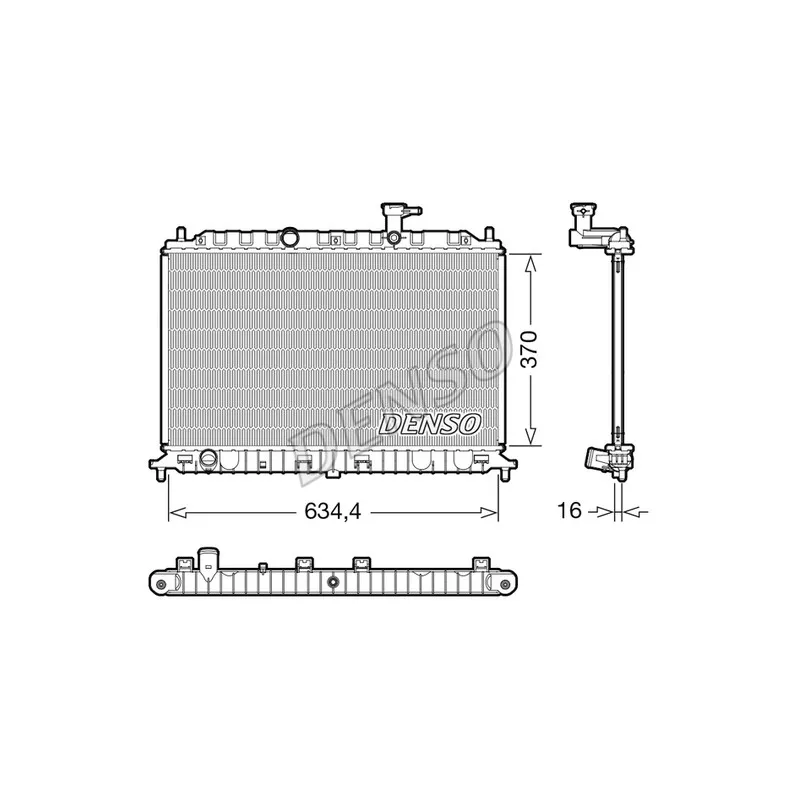 Radiateur, refroidissement du moteur DENSO DRM43009