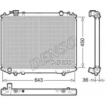 Radiateur, refroidissement du moteur DENSO DRM44047