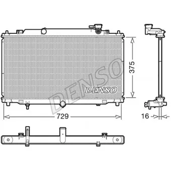 Radiateur, refroidissement du moteur DENSO DRM44048