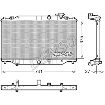 Radiateur, refroidissement du moteur DENSO DRM44049
