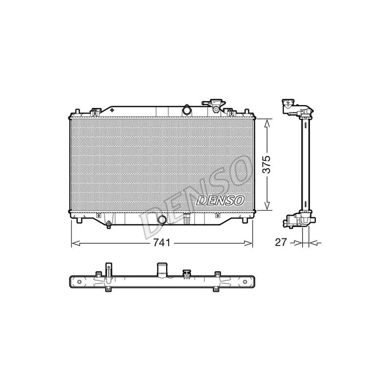 Radiateur, refroidissement du moteur DENSO DRM44049