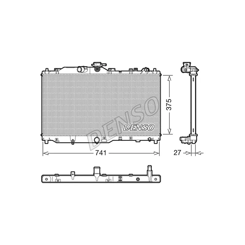Radiateur, refroidissement du moteur DENSO DRM44050