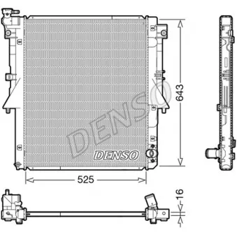 Radiateur, refroidissement du moteur DENSO DRM45054