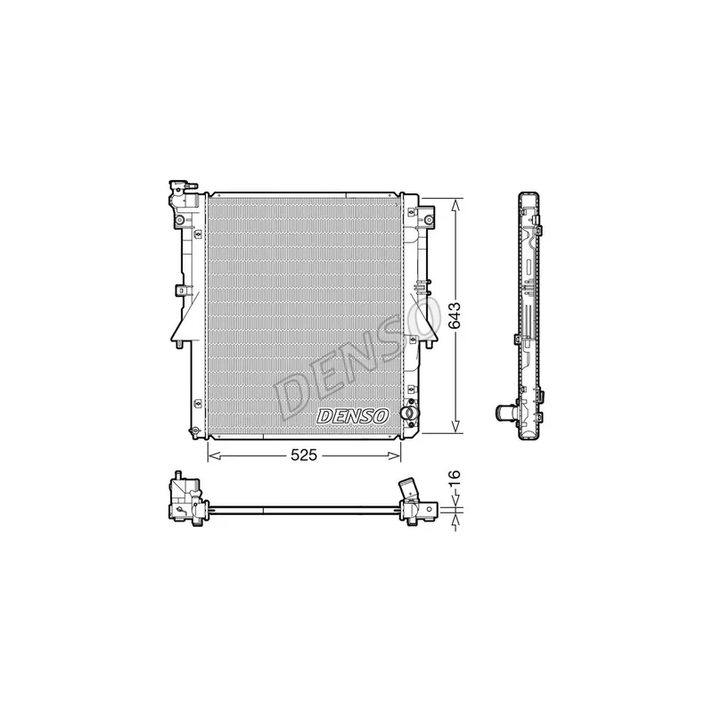 Radiateur, refroidissement du moteur DENSO DRM45054