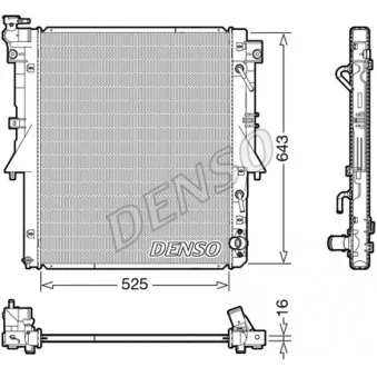 Radiateur, refroidissement du moteur DENSO DRM45055