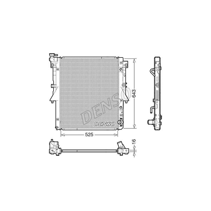 Radiateur, refroidissement du moteur DENSO DRM45055
