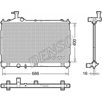 Radiateur, refroidissement du moteur DENSO DRM45056