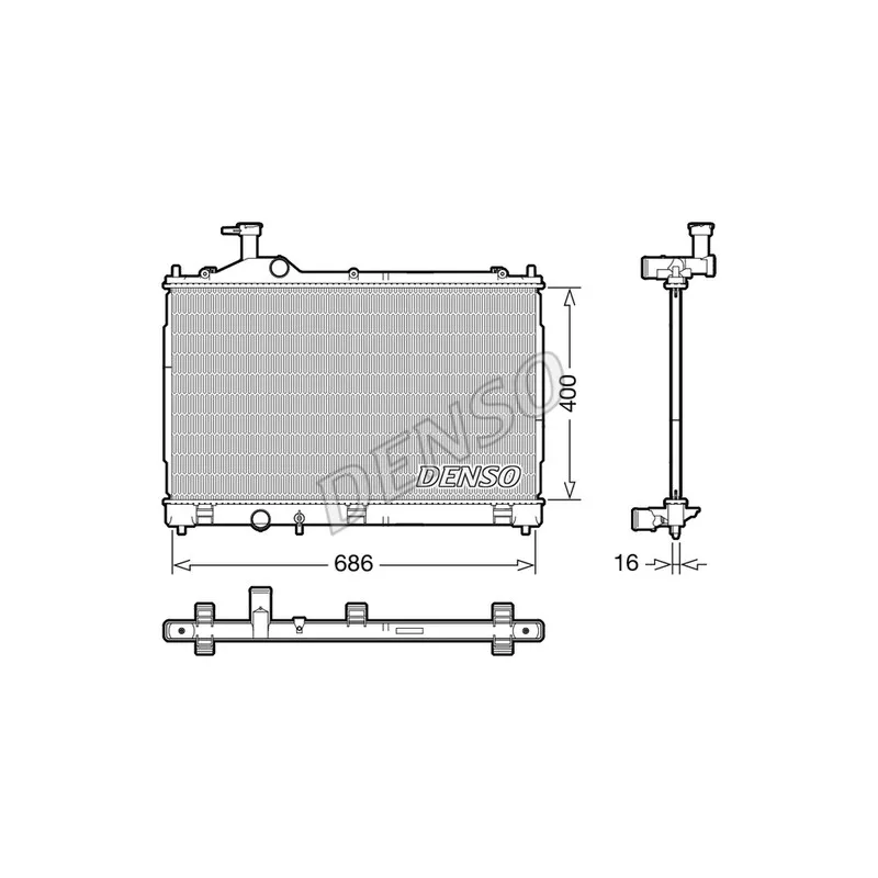 Radiateur, refroidissement du moteur DENSO DRM45056