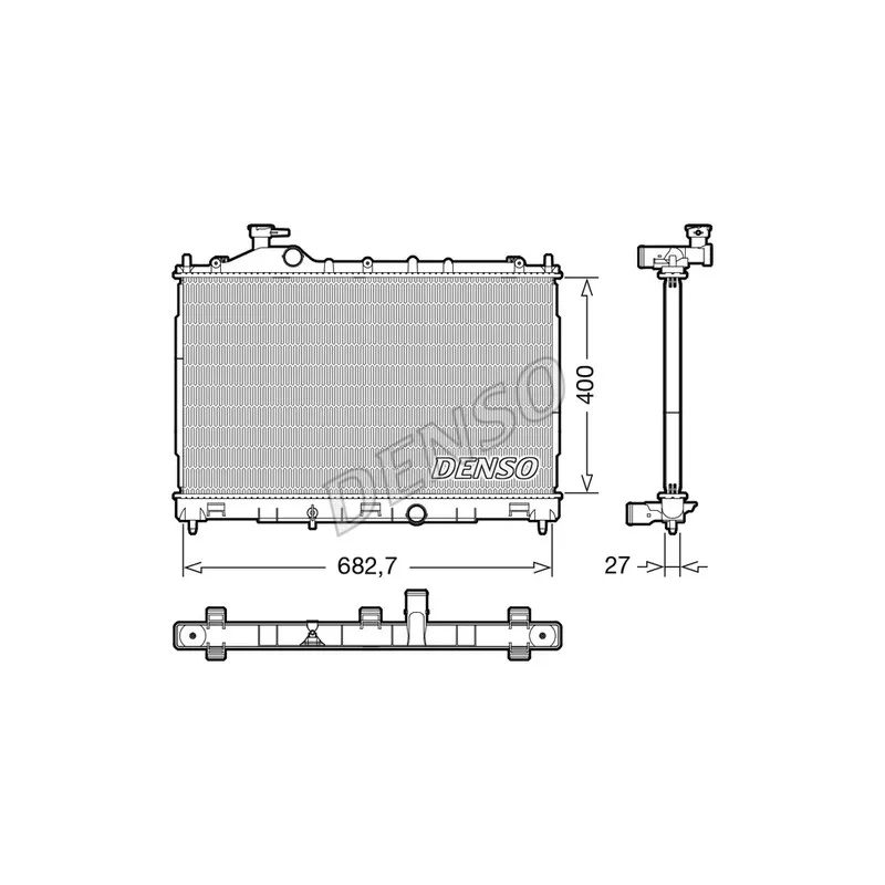 Radiateur, refroidissement du moteur DENSO DRM45058