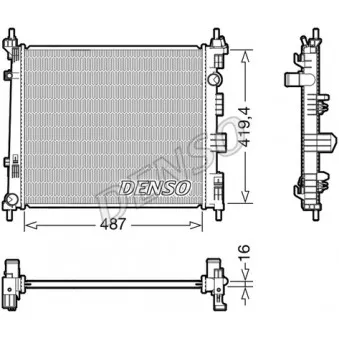 Radiateur, refroidissement du moteur DENSO DRM46069