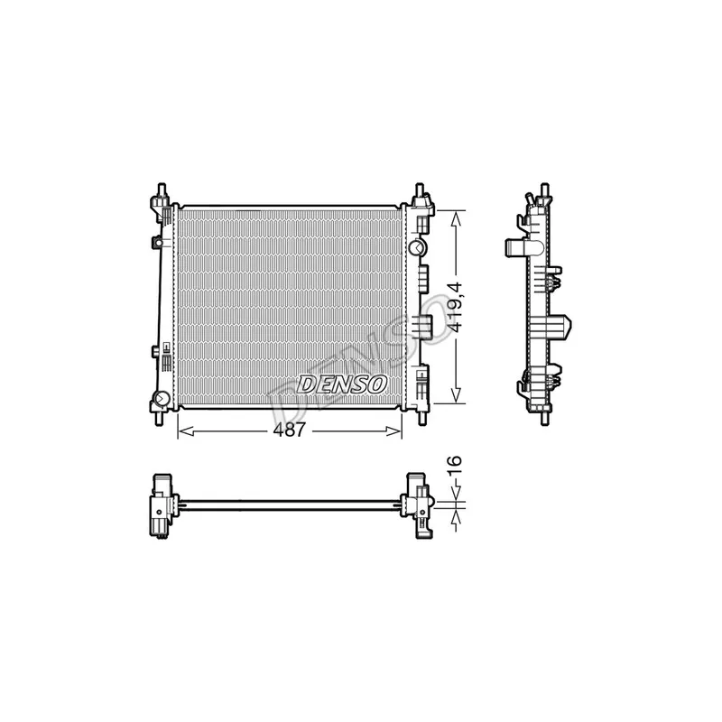 Radiateur, refroidissement du moteur DENSO DRM46069