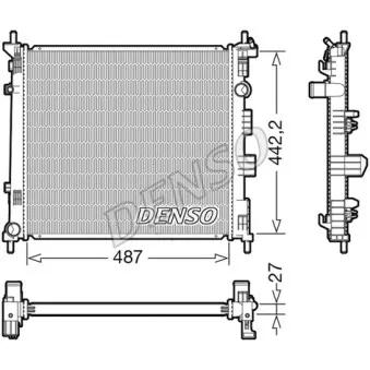 Radiateur, refroidissement du moteur DENSO DRM46070