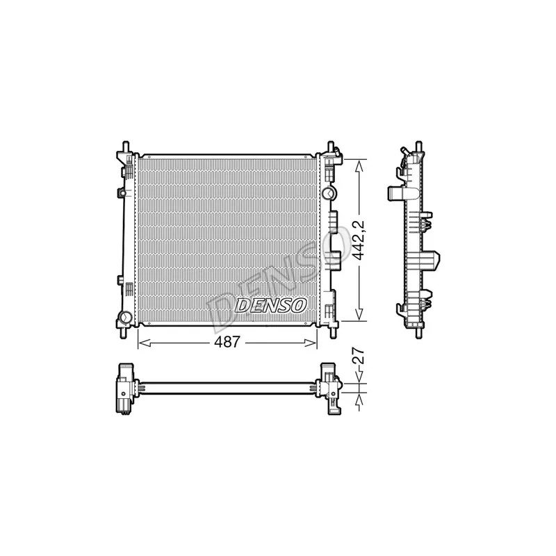 Radiateur, refroidissement du moteur DENSO DRM46070