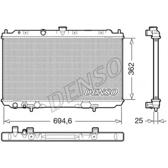 Radiateur, refroidissement du moteur DENSO DRM46073