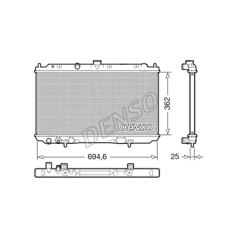Radiateur, refroidissement du moteur DENSO DRM46073