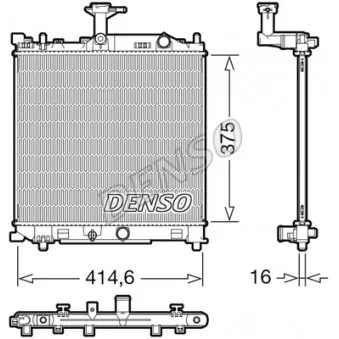 Radiateur, refroidissement du moteur DENSO DRM47040