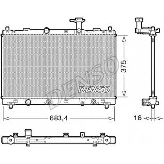 Radiateur, refroidissement du moteur DENSO DRM47041
