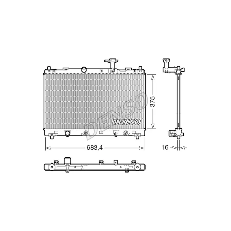 Radiateur, refroidissement du moteur DENSO DRM47041