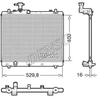 Radiateur, refroidissement du moteur DENSO DRM47043
