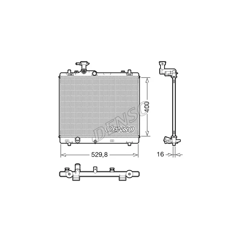 Radiateur, refroidissement du moteur DENSO DRM47043