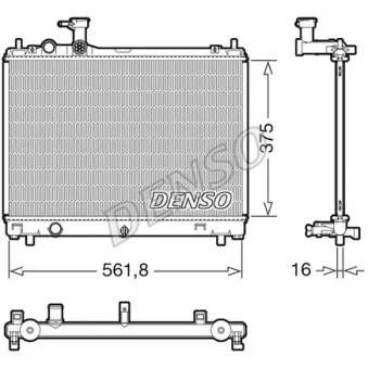 Radiateur, refroidissement du moteur DENSO DRM47044