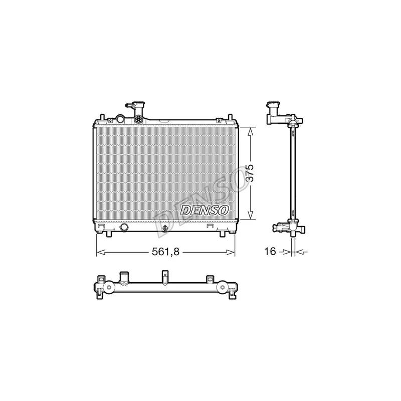 Radiateur, refroidissement du moteur DENSO DRM47044