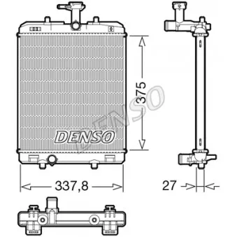 Radiateur, refroidissement du moteur DENSO DRM50134