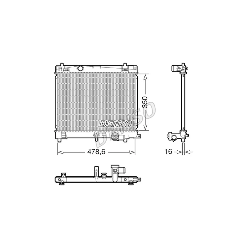Radiateur, refroidissement du moteur DENSO DRM50137