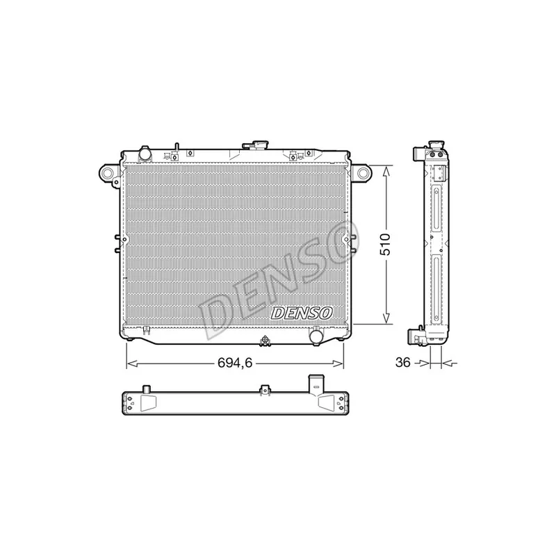 Radiateur, refroidissement du moteur DENSO DRM50139
