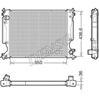 Radiateur, refroidissement du moteur DENSO DRM51014