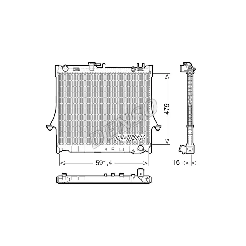 Radiateur, refroidissement du moteur DENSO DRM99016