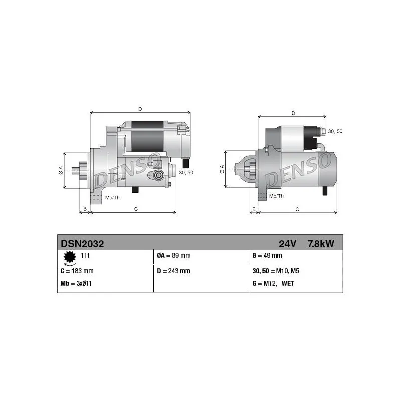 Démarreur DENSO DSN2032