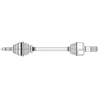 Arbre de transmission avant gauche METELLI 17-0164