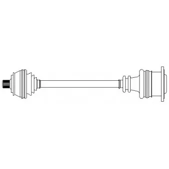 Arbre de transmission avant droit METELLI 17-0202