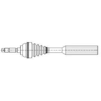 Arbre de transmission avant gauche METELLI 17-0381