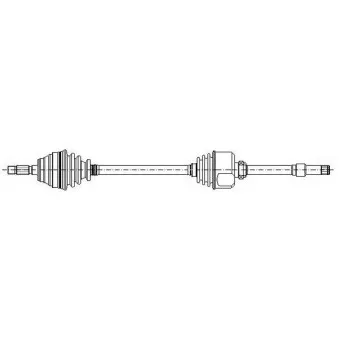 Arbre de transmission avant gauche METELLI 17-0405