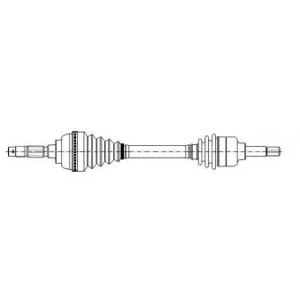Arbre de transmission avant droit METELLI 17-0408