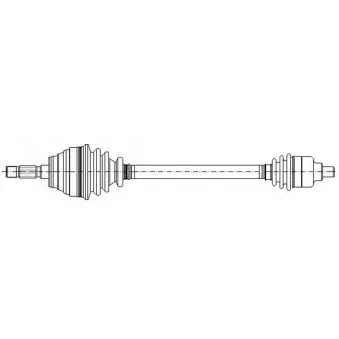 Arbre de transmission avant droit METELLI 17-0598