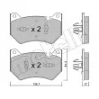 Jeu de 4 plaquettes de frein avant METELLI 22-1170-1 - Visuel 1