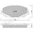 Jeu de 4 plaquettes de frein avant METELLI 22-1176-0 - Visuel 1