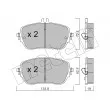 Jeu de 4 plaquettes de frein avant METELLI 22-1193-0 - Visuel 1
