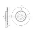 Jeu de 2 disques de frein avant METELLI 23-0231C - Visuel 1