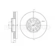 Jeu de 2 disques de frein avant METELLI 23-0262C - Visuel 1